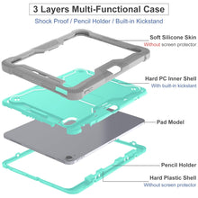 Load image into Gallery viewer, ProElite Cover for Apple iPad Air 11 inch M3/M2 2025/2024 &amp; Air 10.9 5th/4th Gen, Rugged Shockproof Heavy Duty Back Case Cover for iPad Air 11 inch M3/M2 2025/2024 with Apple Pencil Holder, Mint
