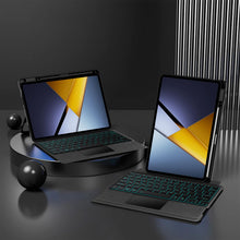 Load image into Gallery viewer, ProElite Wireless Bluetooth TouchPad Keyboard Case for Mi Pad 8/8 Pro 11.2 inch, Magnetic Detachable Bluetooth TouchPad Keyboard Mi Pad 8/8 Pro with Built-in 7-Colors Backlit &amp; Pen Holder, Black
