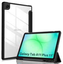 Load image into Gallery viewer, ProElite Cover for Samsung Galaxy Tab A11 Plus 11 inch 2025, Smart Flip Case Cover for Samsung Galaxy Tab A11 Plus 11 inch 2025 with Pen Holder, Black [Transparent Back]

