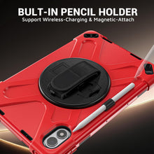 Load image into Gallery viewer, ProElite for Xiaomi Redmi Pad 2 Pro 12.1 inch Case, Rugged 3 Layer Armor case Cover for Xiaomi Redmi Pad 2 Pro 12.1 inch Case with Hand Grip and Rotating Kickstand with Shoulder Strap, Red
