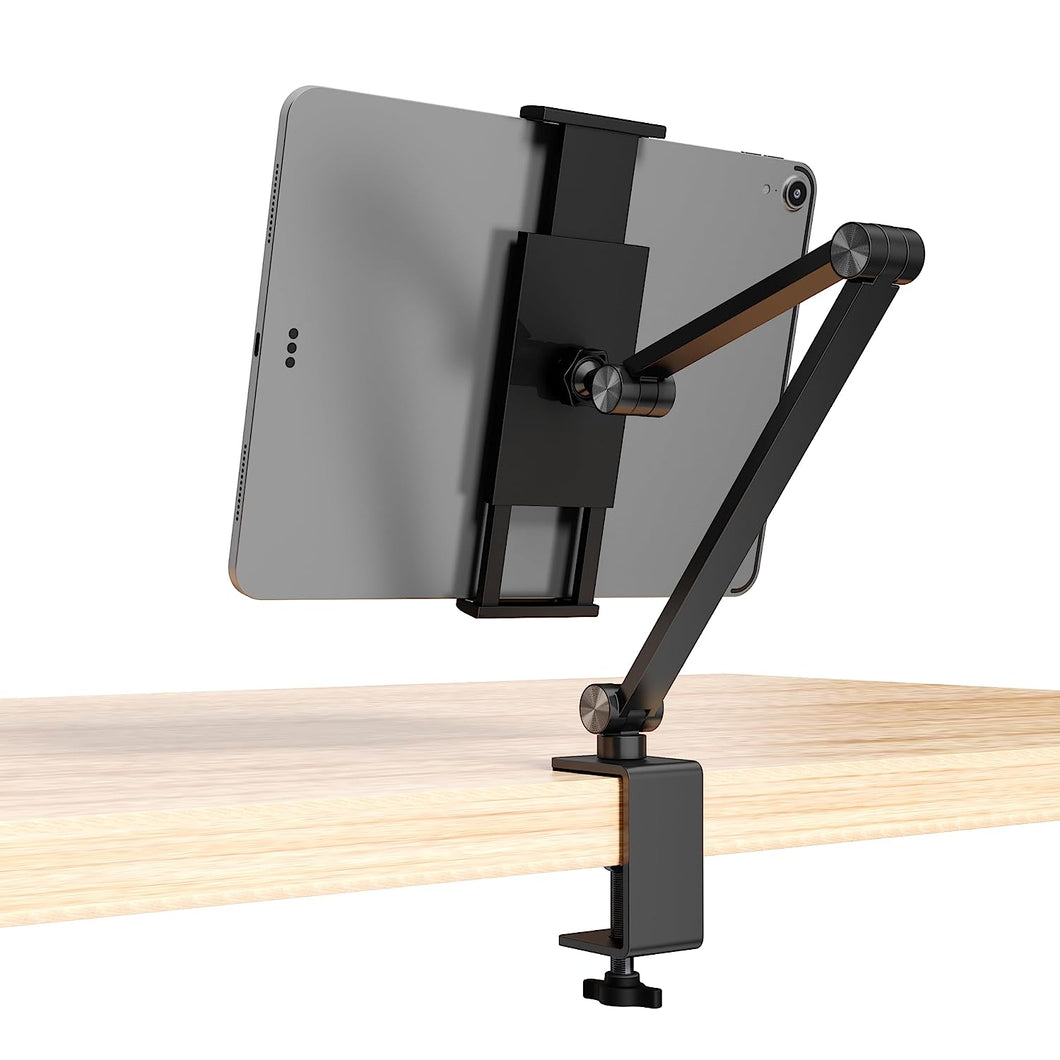 ProElite Foldable Adjustable 360 Degree Aluminum Desk Holder Tablet Stand for Apple iPad, iPhones, Galaxy Tab, Xiaomi Pad, Redmi Pad, Realme, Oneplus Pad,Lenovo Tab, Kindle Upto 12.9 inch, Space Grey