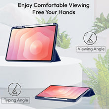 Load image into Gallery viewer, ProElite Cover for Samsung Galaxy Tab S11 Ultra 14.6 inch, Smart Flip Case Cover for Samsung Galaxy Tab S11 Ultra 14.6 inch with Pen Holder, Dark Blue [Transparent Back]
