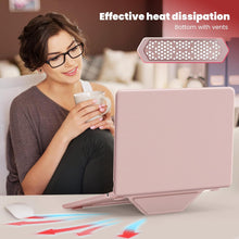 Load image into Gallery viewer, ProElite Case for MacBook Air 15 Case 2023 2024 2025 Release M4 M3 A3114 M2 A2941 with Touch ID, Slim Leather case with Foldable stand, Pink
