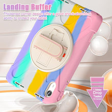 Load image into Gallery viewer, ProElite Cover for Motorola Pad 60 Neo 11 inch 2025 Cover Case, Rugged 3 Layer Armor case Cover for Motorola Pad 60 Neo 11 inch with Hand Grip &amp; Rotating Kickstand with Shoulder Strap, Rainbow Pink
