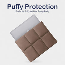 Load image into Gallery viewer, ProElite Puffy Laptop Sleeve for 16-inch MacBook Pro Puffer Laptop Carrying Case, Pillow Pouch Compatible MacBook Pro 16 inch - Mocha Brown
