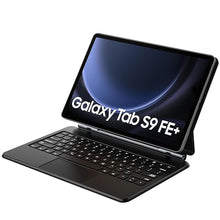 Load image into Gallery viewer, {Refurbished}ProElite Magnetic Bluetooth TouchPad Keyboard case for Samsung Galaxy Tab S9 FE +/S9/S8/S7 Plus/S7 Fe/S10+ 12.4 inch Floating Cantilever Design with Built-in Colourful Backlit Keyboard, Black
