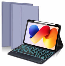 Load image into Gallery viewer, ProElite TouchPad Keyboard case for Xiaomi Redmi Pad 2 Pro 12.1 inch, Magnetic Detachable Wireless Bluetooth TouchPad Keyboard Built-in 7-Colors Backlit with Pen Holder, Lavender
