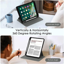 Load image into Gallery viewer, ProElite Cover for Galaxy Tab S9 Plus/ S9 FE+ Case, 360 Degree Rotatable Smart Flip Case Cover for Samsung Galaxy Tab S9 Plus/S8 Plus/S7 FE/S10+ 12.4 inch Transparent Back with S Pen Holder, Black
