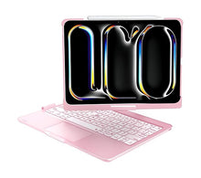 Load image into Gallery viewer, ProElite 360 Degree Rotatable Wireless Bluetooth TouchPad Keyboard case Cover for Apple iPad Pro 11 inch 2024 M4, Built-in 7-Colors Backlit, Rose Gold
