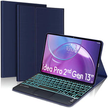 Load image into Gallery viewer, ProElite TouchPad Keyboard case for Idea Tab Pro 2nd Gen 13 inch 2026, Magnetic Detachable Wireless Bluetooth TouchPad Keyboard Idea Tab Pro 2nd Gen 13 inch (Built-in 7-Colors Backlit), Dark Blue
