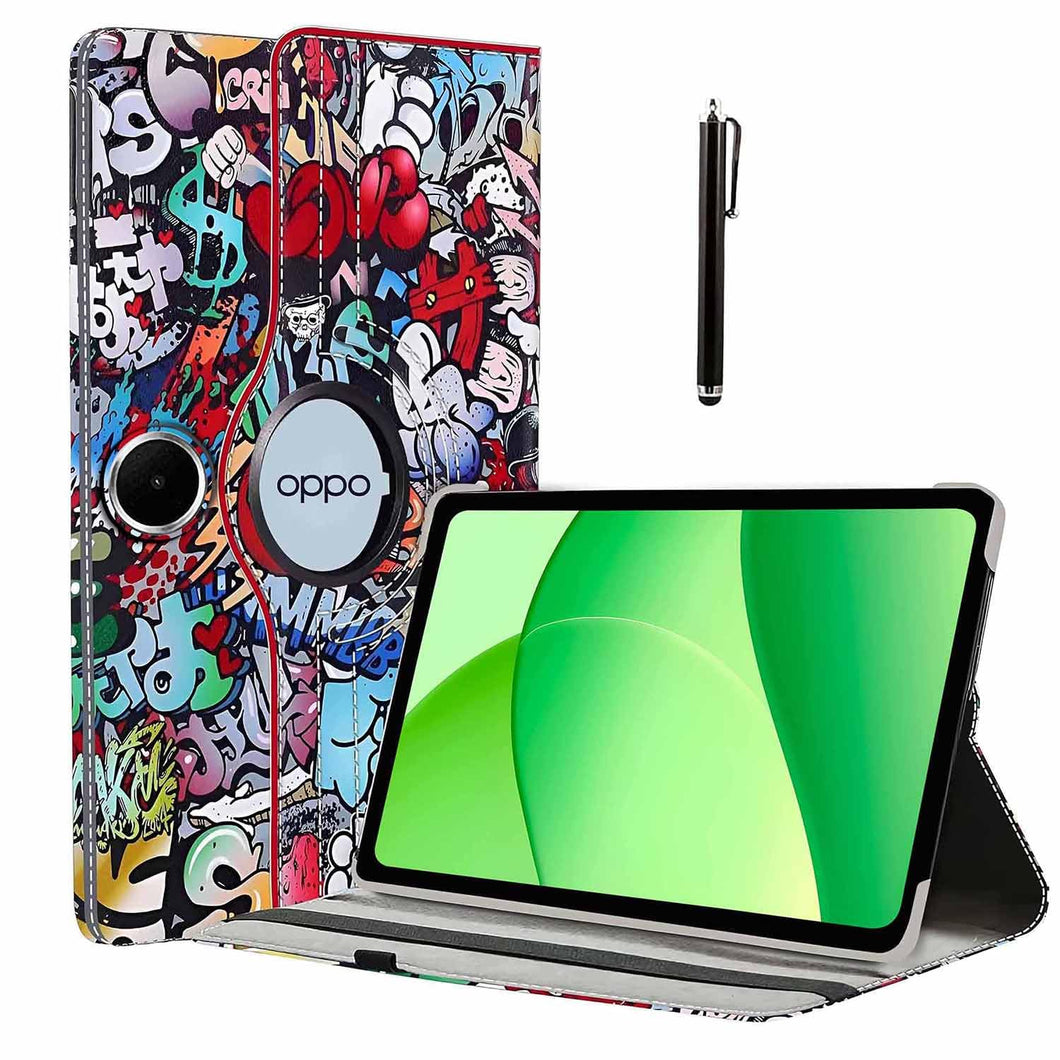 ProElite Cover for Oppo Pad SE 11 inch Case, 360 Rotatable Smart Flip Case Cover for Oppo Pad SE 11 inch Case Tablet with Stylus Pen, Hippy