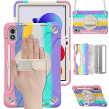 Load image into Gallery viewer, ProElite for Xiaomi Redmi Pad 2 Pro 12.1 inch Case, Rugged 3 Layer Armor case Cover for Xiaomi Redmi Pad 2 Pro 12.1 inch Case with Hand Grip and Rotating Kickstand with Shoulder Strap, Rainbow Pink
