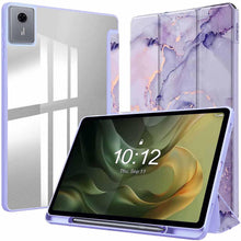 Load image into Gallery viewer, ProElite Cover for Motorola Pad 60 Neo 11 inch 2025, Smart Flip Case Cover for Motorola Pad 60 Neo 11 inch 2025 with Pen Holder, Marble Purple [Transparent Back]
