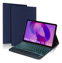 Load image into Gallery viewer, ProElite TouchPad Keyboard case for Lenovo Idea Tab Plus 12.1 inch 2025, Magnetic Detachable Wireless Bluetooth TouchPad Keyboard for Idea Tab Plus 12.1 inch 2025 Built-in 7-Colors Backlit, Dark Blue
