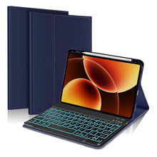 Load image into Gallery viewer, ProElite Keyboard case for Xiaomi Mi Pad 8/8 Pro 11.2 inch, Magnetic Detachable Wireless Bluetooth Keyboard Mi Pad 8/8 Pro 11.2 inch with Pen Holder Built-in 7-Colors Backlit, Dark Blue
