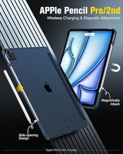 Load image into Gallery viewer, ProElite Case Cover for Apple iPad Air 13 2025/2024 M3/M2 Cover, Smart Flip Case for Apple iPad Air 13 inch M3/M2 with Pencil Holder, Translucent Back, Dark Blue
