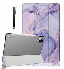 Load image into Gallery viewer, ProElite Cover for Xiaomi Mi Pad 8/8 Pro/Mi Pad 7/7 Pro 11.2 inch Cover, Flip Case Cover with Transparent Back &amp; Stylus Pen [Auto Sleep Wake Support], Marble Purple
