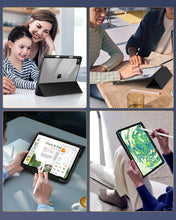 Load image into Gallery viewer, ProElite Case Cover for Apple iPad Air 13 inch M3/M2 2025/2024 Cover, Transparent Smart Flip Cover for iPad Air 13 inch M3/M2 2025/2024 with Pencil Holder, Flowers
