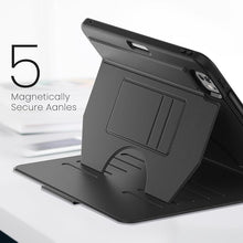 Load image into Gallery viewer, ProElite Case Cover for iPad Pro 11 2024 M4, Smart Magnetic Shockproof Protective Case for Apple iPad Pro 11 2024 M4 5 Stable Stands with Pencil Holder, Black
