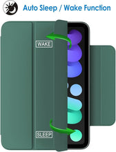Load image into Gallery viewer, ProElite Smart Magnetic Case Cover for Apple iPad Mini 6 &amp; iPad Mini 7 8.3 inch [Support Apple Pencil Charging], Dark Green
