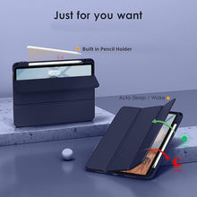 Load image into Gallery viewer, ProElite Cover for Xiaomi Mi Pad 7/7 Pro 11.2 inch case Cover, Transaprent Flip Case for Xiaomi Mi Pad 7/7 Pro 11.2 inch with Pen Holder (Supports Auto Sleep Wake Function), Dark Blue
