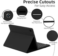 Load image into Gallery viewer, [Refurbished]ProElite Keyboard case Cover for Samsung Galaxy Tab A9 8.7 inch, Magnetic Detachable Wireless Bluetooth Keyboard Case with S Pen Holder Built-in 7-Colors Backlit, Black
