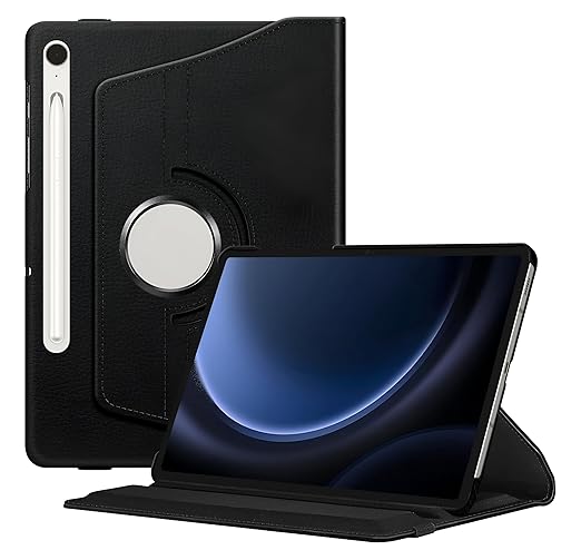 ProElite Cover for Galaxy Tab S9 FE 10.9/S10 FE 10.9/S9 11 inch Case Cover, 360 Rotatable Smart Flip Case cover for Galaxy Tab S10 FE 10.9/S9 FE 10.9/S9 11 inch Tablet,Black