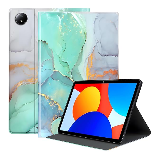 ProElite Book Cover Case for Redmi Pad SE 8.7 inch Cover, Smart flip case Book Cover for Redmi Pad SE 8.7 inch Tablet [Support Auto Sleep Wake Feature], Marble Green