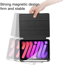 Load image into Gallery viewer, ProElite Hybrid Detachable Magnetic Case Cover for Apple iPad Mini 6/Mini 7 8.3 inch Case with Pencil Holder, Black [Transparent Back]
