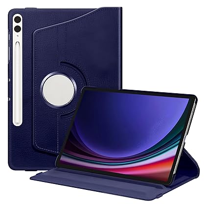 ProElite Cover for Galaxy Tab S9 FE+/S9+/S10+ 12.4 inch Case Cover, 360 Rotatable Smart Flip Case Cover for Galaxy Tab S9 FE Plus/S9 Plus/S10 Plus 12.4 inch Tablet with Stylus Pen, Dark Blue