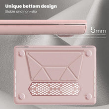 Load image into Gallery viewer, ProElite Case for MacBook Pro 14 inch 2024 2023 2022 2021 Release M3 A2918 A2992 M2 A2779 M1 A2442 Pro Max, Slim Leather Case with Foldable stand, Pink
