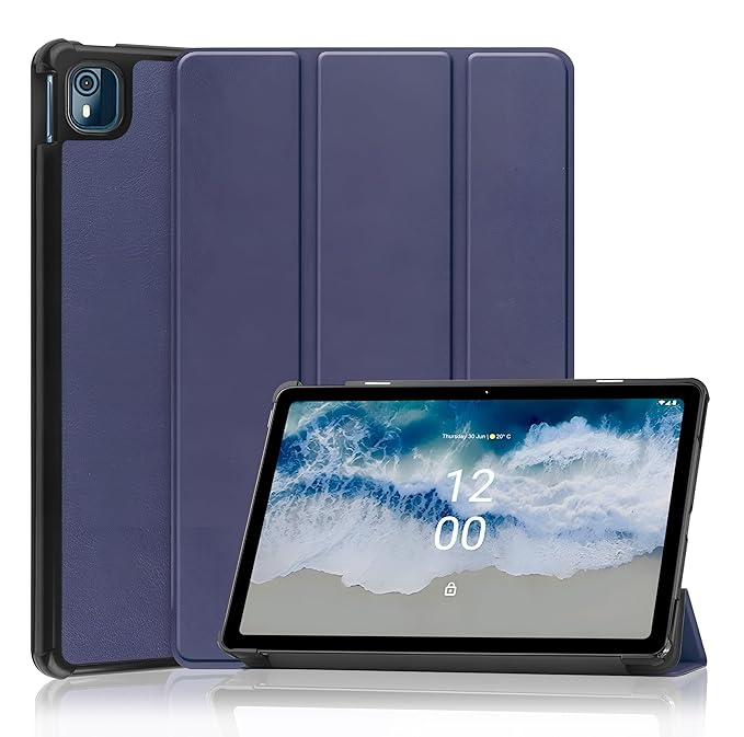 ProElite Case Cover for Nokia Tab T10 8 inch Case, Smart Trifold Flip case Cover for Nokia Tab T10 8 inch Tablet, Dark Blue