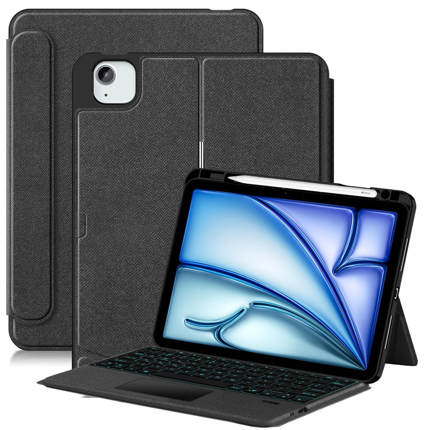 ProElite Wireless Bluetooth TouchPad Keyboard Case for iPad Air 13