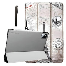 Load image into Gallery viewer, ProElite Cover for Xiaomi Mi Pad 8/8 Pro/Mi Pad 7/7 Pro 11.2 inch Cover, Flip Case Cover with Transparent Back &amp; Stylus Pen [Auto Sleep Wake Support], Eiffel
