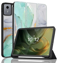 Load image into Gallery viewer, ProElite Cover for Motorola Pad 60 Neo 11 inch 2025 case Cover, Soft Flexible Flip Case Cover for Motorola Pad 60 Neo 11 inch 2025 with Pen Holder [Recoil Series] - Marble Green
