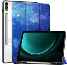 Load image into Gallery viewer, ProElite Cover for Samsung Galaxy Tab S9 FE Plus/S9 Plus/S10+ 12.4 inch Case, Smart Flip Case Cover for Samsung Galaxy Tab S9 FE+/S9 Plus/S10+ 12.4 inch with S Pen Holder, Stars [Transparent Back]
