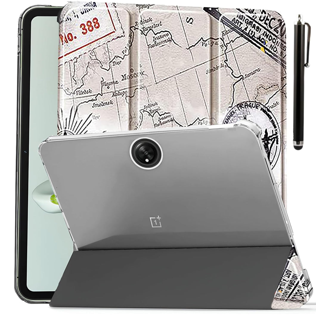 ProElite Cover for OnePlus Pad Go 11.35 inch Case Cover, Transparent Flip Case Cover for OnePlus Pad Go 11.35 inch 2023 with Stylus, Support Auto Sleep Wake, Eiffel