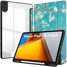 Load image into Gallery viewer, ProElite Case Cover for Poco Pad 12.1 inch Cover, Transparent Flip Case for Poco Pad 12.1 inch with Pen Holder, [Supports Auto Sleep Wake Function], Flowers

