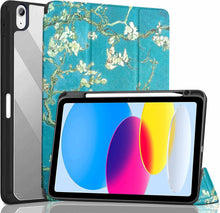 Load image into Gallery viewer, ProElite Case Cover for Apple iPad (A16) 11th/10th Generation (2025/2022), Transparent case Cover with Pencil Holder for iPad 11th/10th Gen 2025/2022, Flowers
