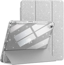 Load image into Gallery viewer, ProElite Case Cover for Apple iPad (A16) 11th/10th Generation (2025/2022), Transparent case Cover with Pencil Holder for iPad 11th/10th Gen 2025/2022, Glittering Silver
