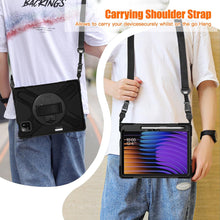 Load image into Gallery viewer, ProElite Cover for Xiaomi Mi Pad 7/7 Pro 11.2 inch Case, Rugged 3 Layer Armor case Cover for Xiaomi Mi Pad 7/7 Pro with Hand Grip and Rotating Kickstand with Shoulder Strap &amp; Pen Holder, Black
