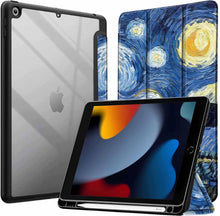 Load image into Gallery viewer, ProElite Case Cover for Apple iPad 10.2 inch Case, Smart Flip Case Cover for Apple iPad 10.2 inch 2021 9th/8th/7th Gen, Clear Soft Back with Pencil Holder, Starry Night
