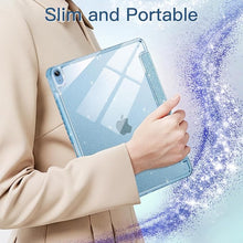 Load image into Gallery viewer, ProElite Case Cover for Apple iPad (A16) 11th/10th Generation (2025/2022), Transparent case Cover with Pencil Holder for iPad 11th/10th Gen 2025/2022, Glittering Light Blue
