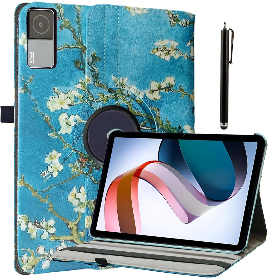 ProElite Cover for Redmi Pad 10.6 inch Case Cover, 360 Rotatable Smart Flip Case Cover for Redmi Pad 10.6 inch Tablet with Stylus Pen, Flowers