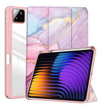 Load image into Gallery viewer, ProElite Cover for Xiaomi Mi Pad 7/7 Pro 11.2 inch case Cover, Transparent Flip Case for Xiaomi Mi Pad 7/7 Pro 11.2 inch with Pen Holder (Supports Auto Sleep Wake Function), Marble Pink
