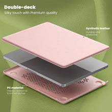 Load image into Gallery viewer, ProElite Case for MacBook Air 13.6 inch Case 2022 2023 2024 2025 Release M4/M3 A3113 M2 A2681 with Touch ID, Slim Leather case with Foldable Stand, Pink
