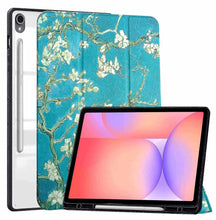 Load image into Gallery viewer, ProElite Cover for Samsung Galaxy Tab S10 Lite 10.9"/ Tab S9 FE 10.9 inch/Tab S10 FE/Tab S9 11" Cover Case, Smart Flip Case Cover with S Pen Holder, Flowers [Transparent Back]
