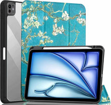 Load image into Gallery viewer, ProElite Case for iPad Air 11 Inch M4/M3/M2 2026/2025/2024, iPad Air 10.9 inch 5th/4th Gen &amp; iPad Pro 11 inch 4th/3rd Gen 2022 case Cover, Transparent Smart Flip Cover with Pencil Holder, Flowers
