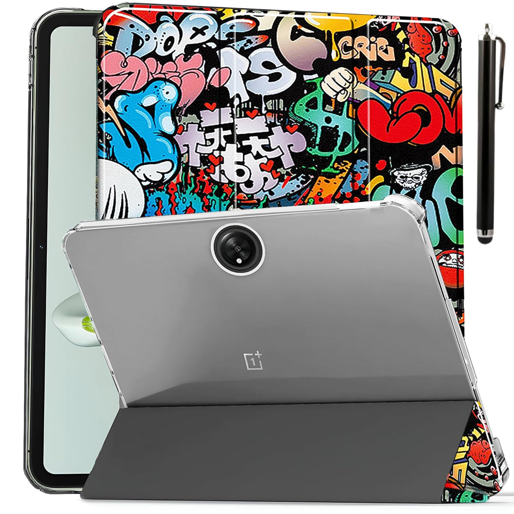 ProElite Cover for OnePlus Pad Go 11.35 inch Case Cover, Transparent Flip Case Cover for OnePlus Pad Go 11.35 inch 2023 with Stylus, Support Auto Sleep Wake, Hippy