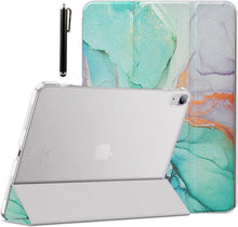 Load image into Gallery viewer, ProElite Cover for Apple iPad (A16) 11th/10th Generation (2025/2022) Cover Case, Transparent Smart case for iPad 11th/10th Gen 2025/2022 (Supports Auto Sleep Wake) with Stylus Pen, Marble Green
